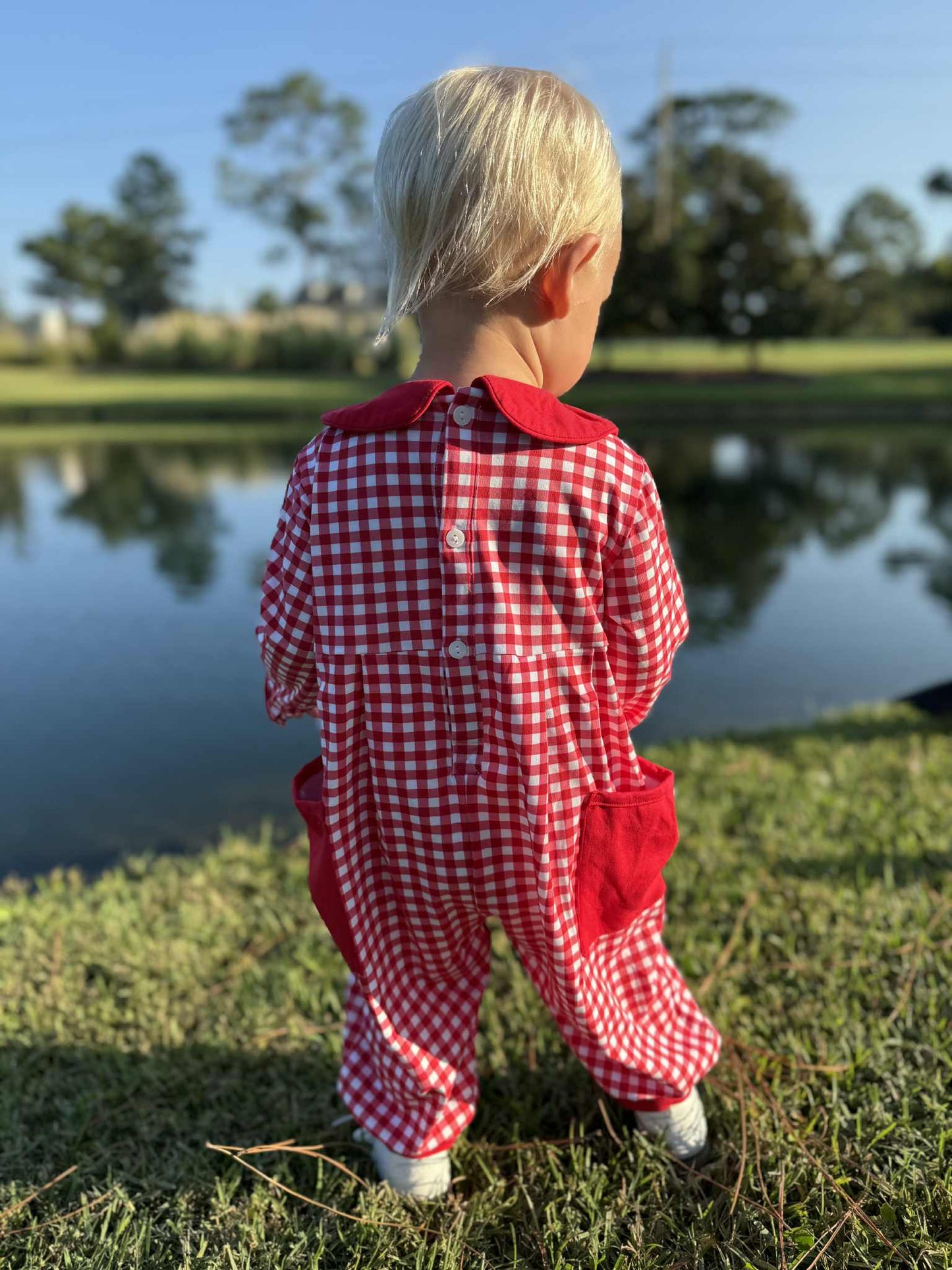Boys French Knot Cozy Coupe Romper