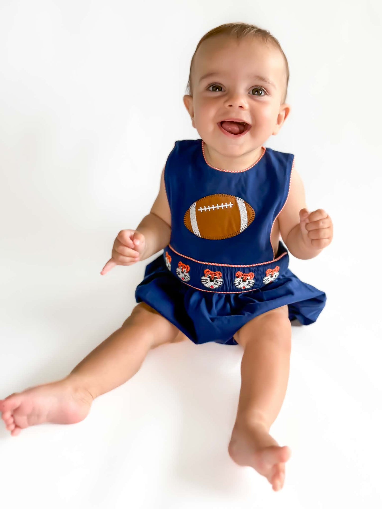 Boy’s Smocked Tiger Bubble