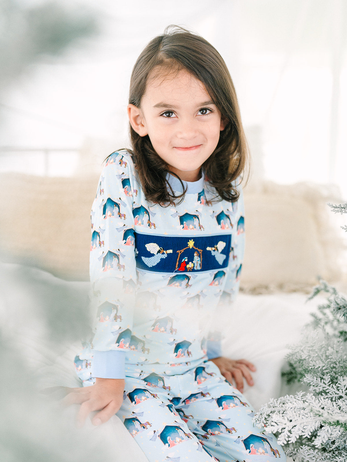 Boy’s Smocked Nativity Pajamas