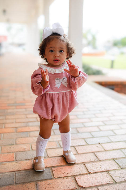 Girl’s Crochet Bow Sweater Bubble