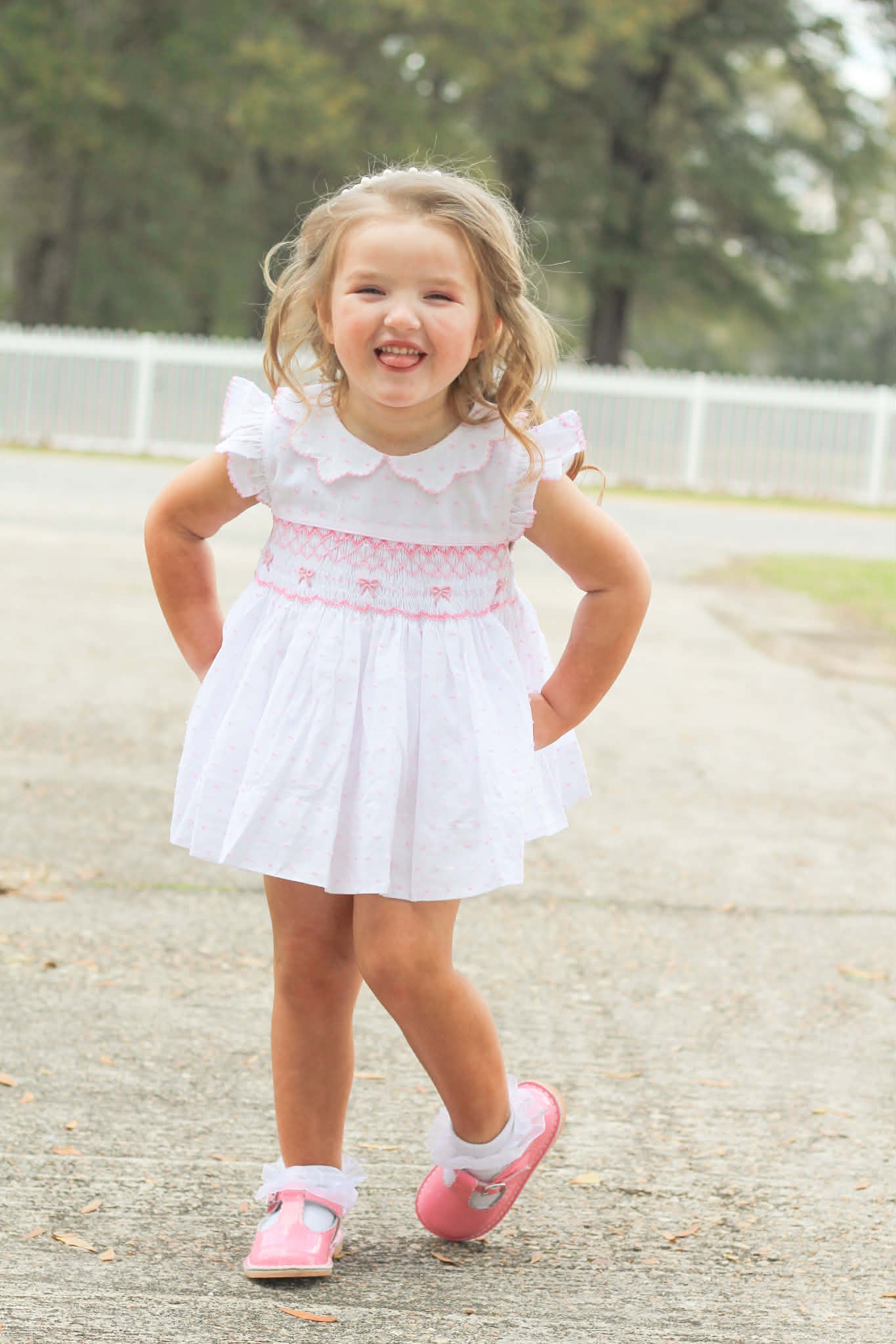 Smocked Bow Bloomer Set