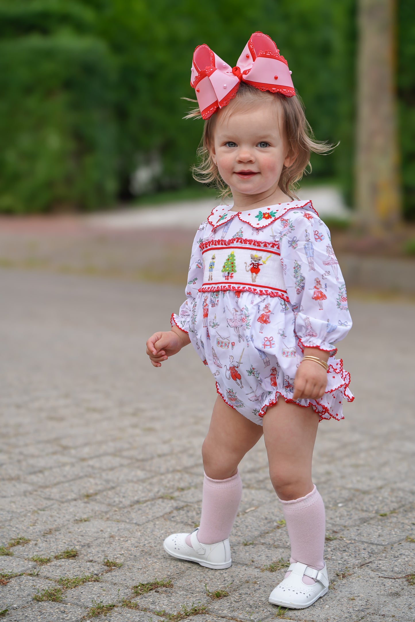 Girl’s Smocked Nutcracker Bubble