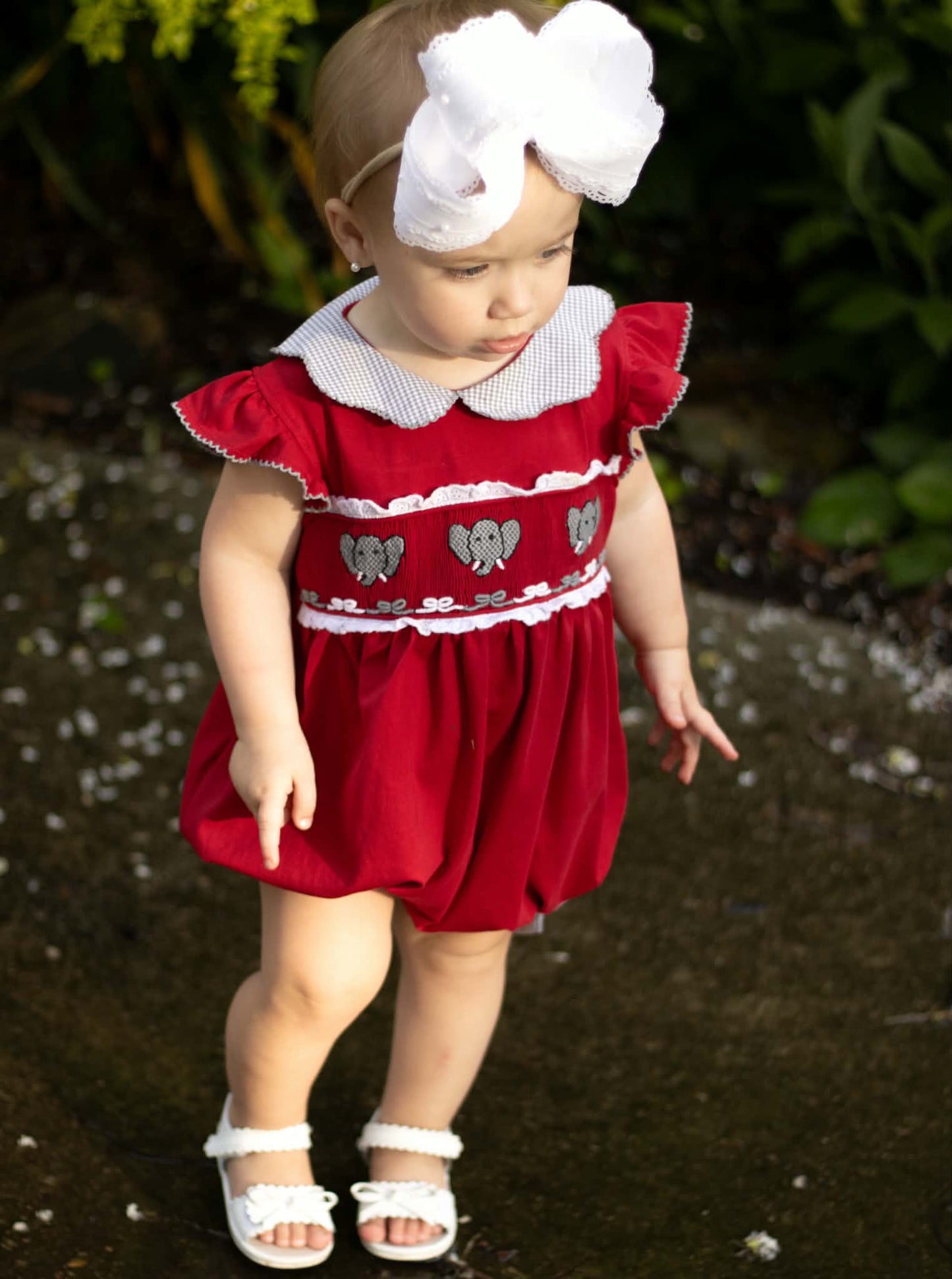 Smocked Elephant Girl Bubble