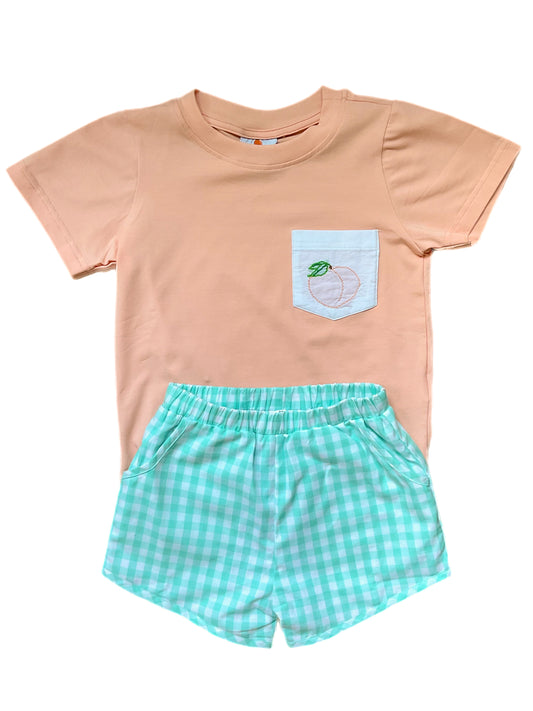 Boy's Peach Short Set