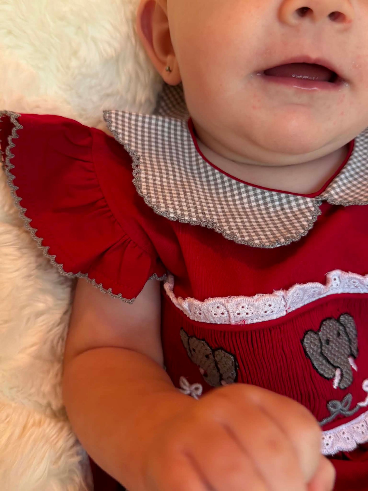 Smocked Elephant Girl Bubble