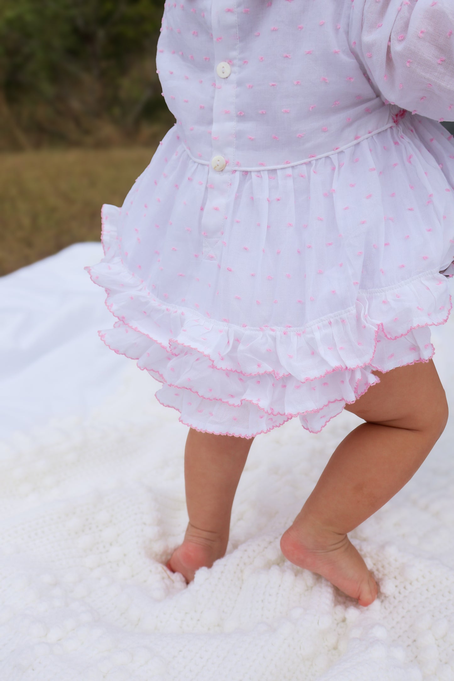 Girls Smocked Bow Bubble