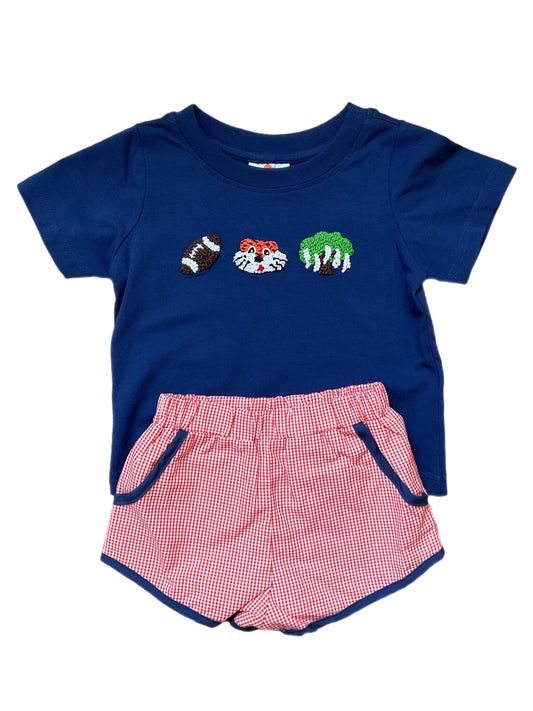 Boy’s Auburn French Knot Short Set