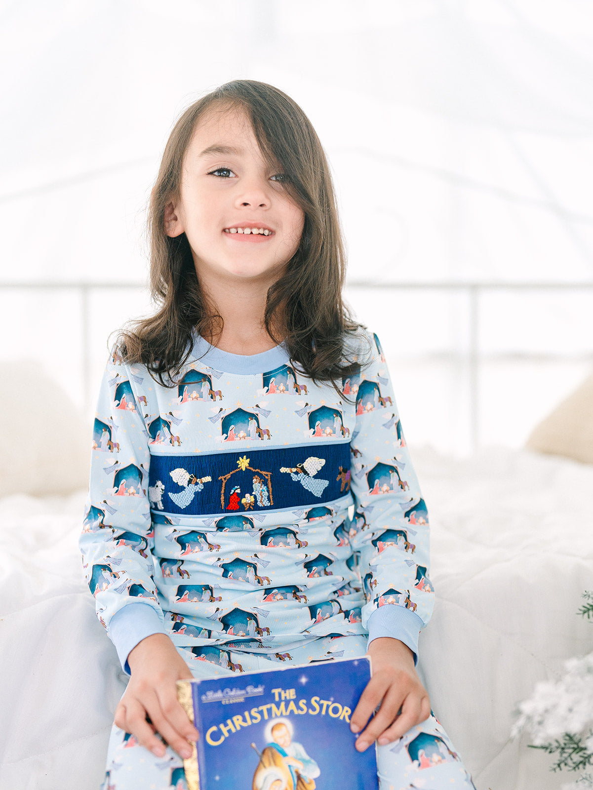 Boy’s Smocked Nativity Pajamas