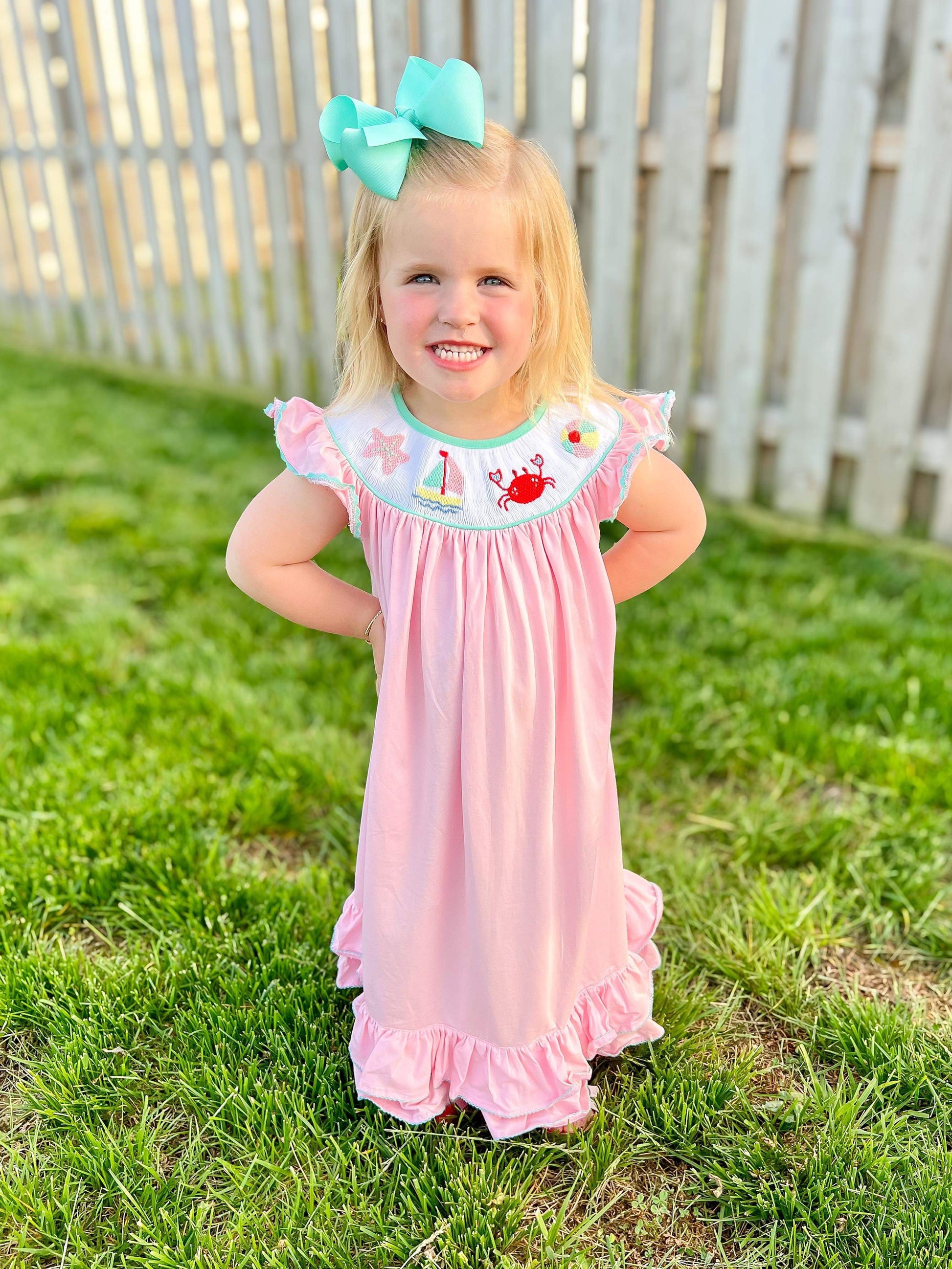 toddler beach dress Girls Dress - Ocean Friends Print Dress