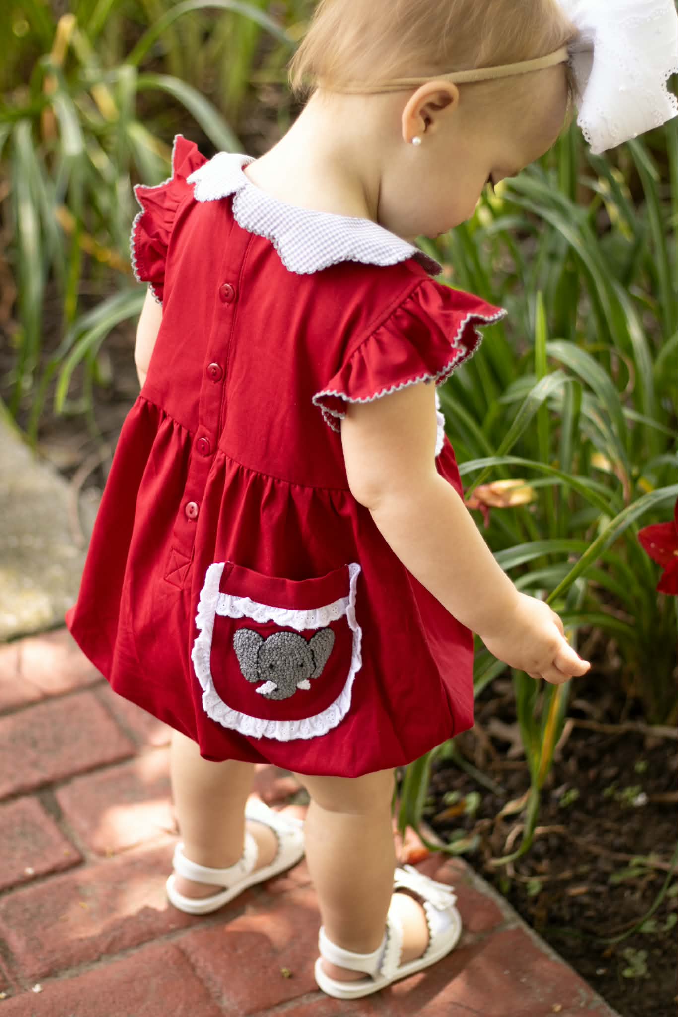 Smocked Elephant Girl Bubble