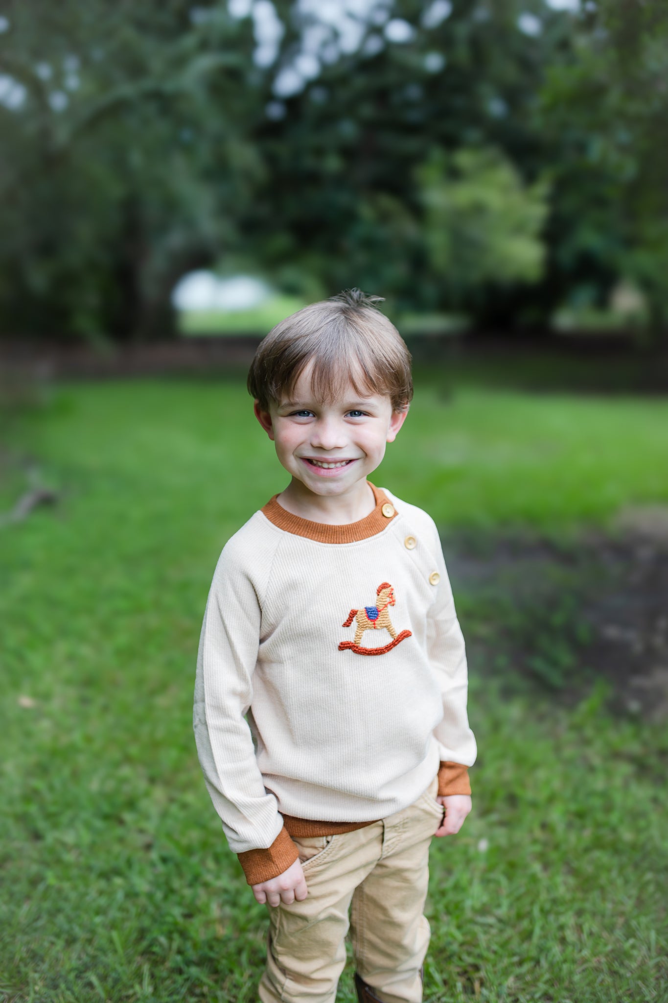 Boy’s Crochet Rocking Horse Sweater