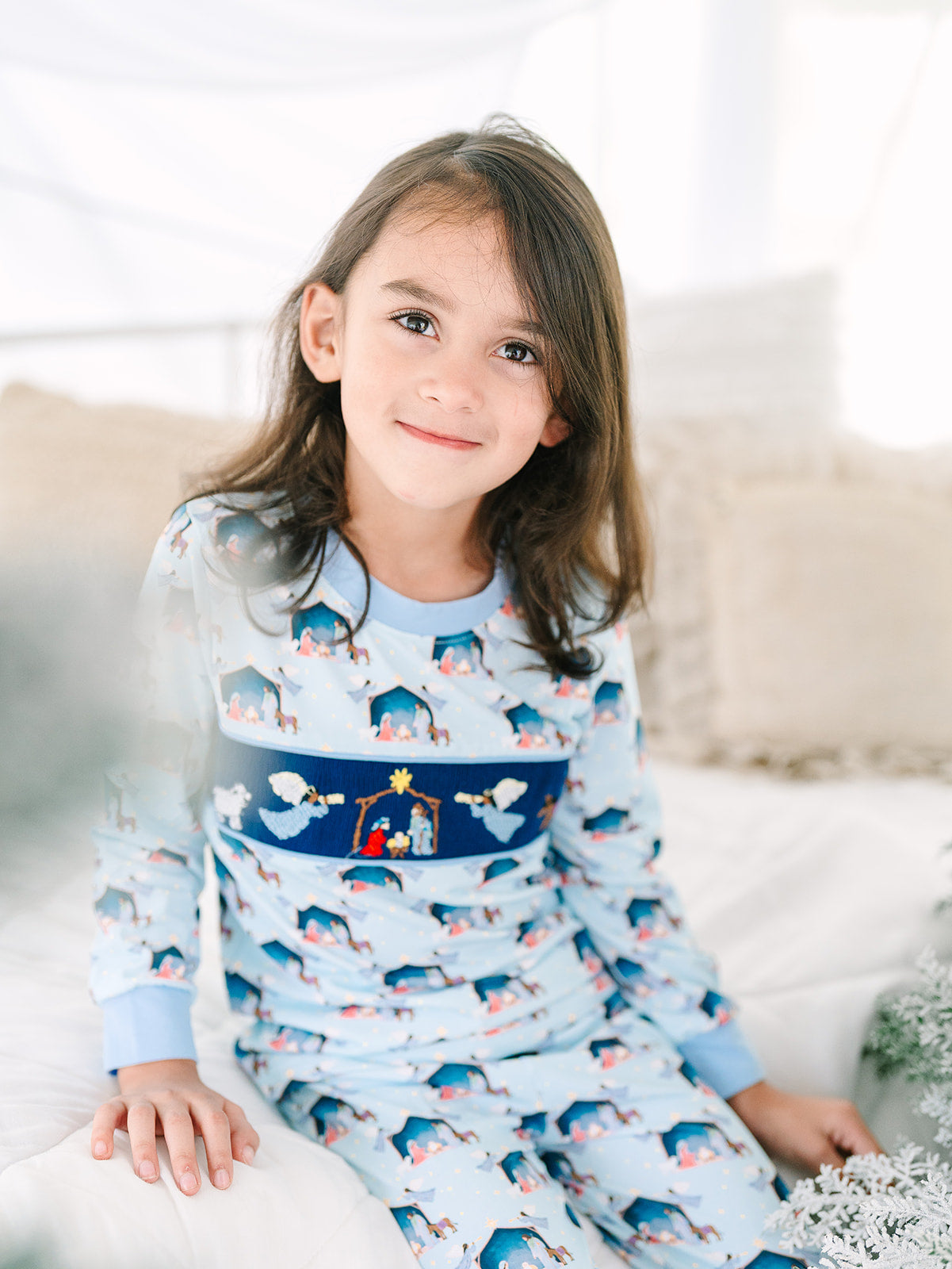 Boy’s Smocked Nativity Pajamas