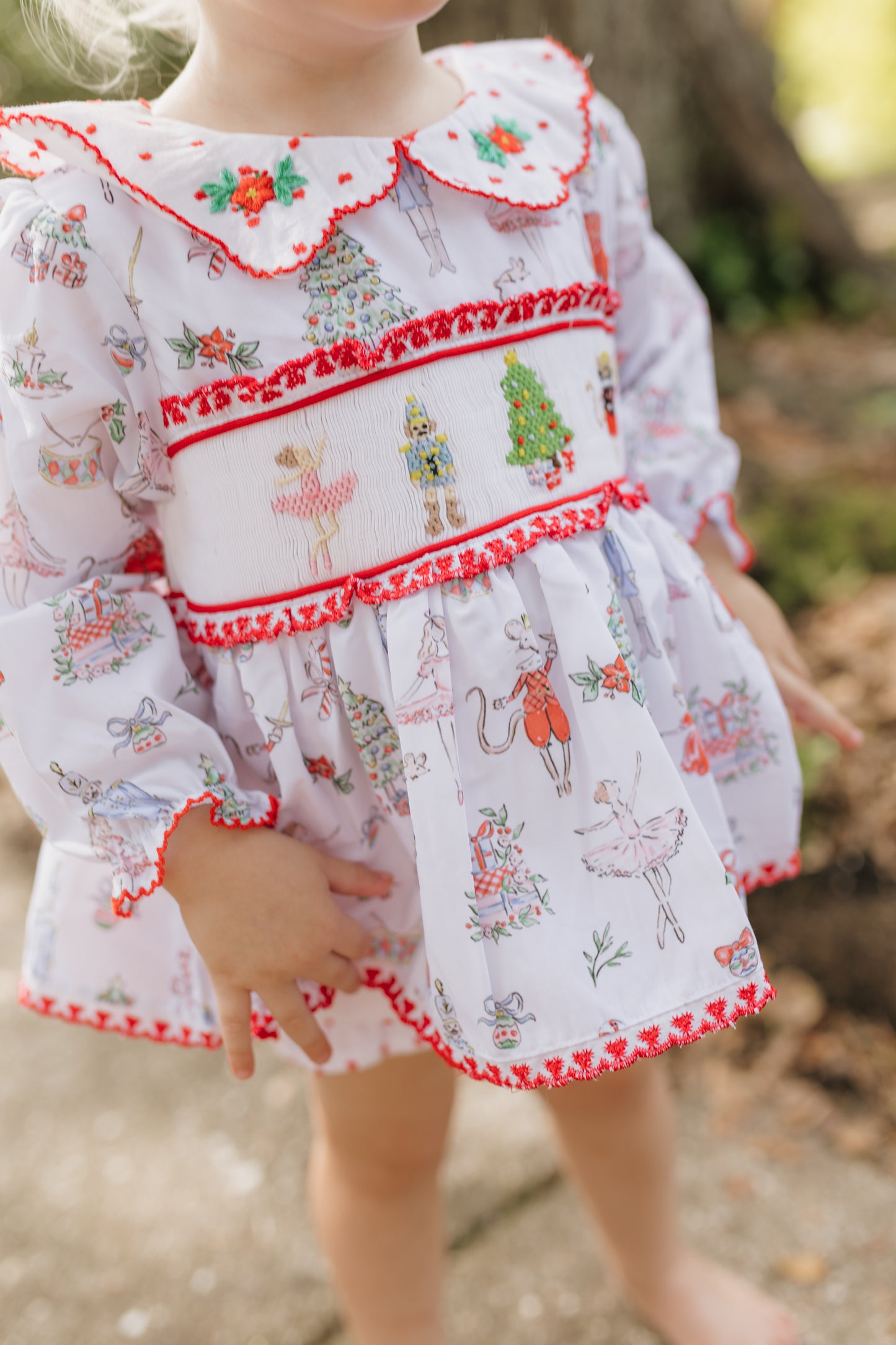 Girl’s Smocked Nutcracker Bloomer Set