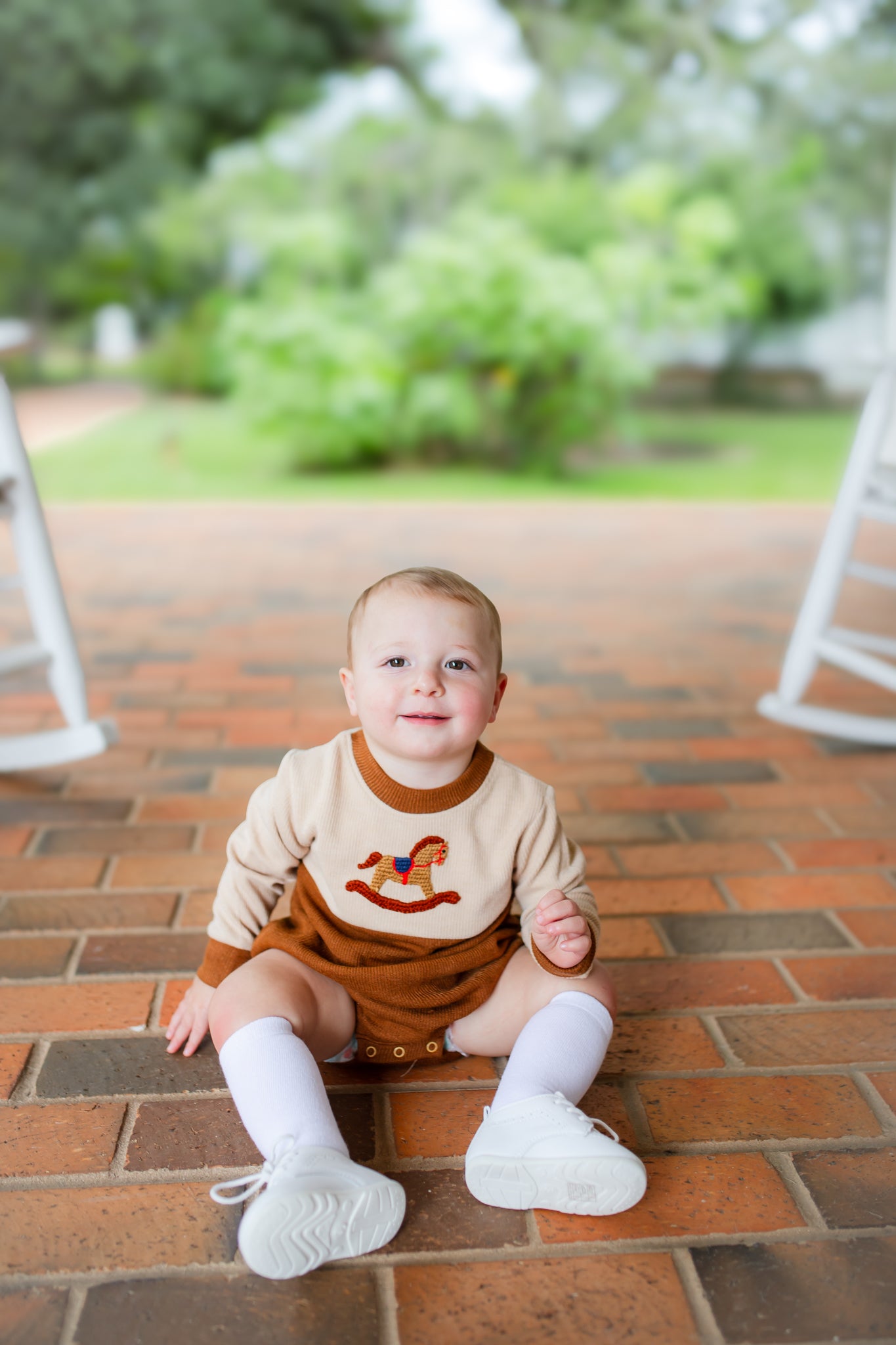 Boy’s Crochet Rocking Horse Sweater Bubble