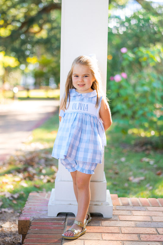 Girl’s Smock Bubble Short Set (Will say He is Risen, can not be customized)