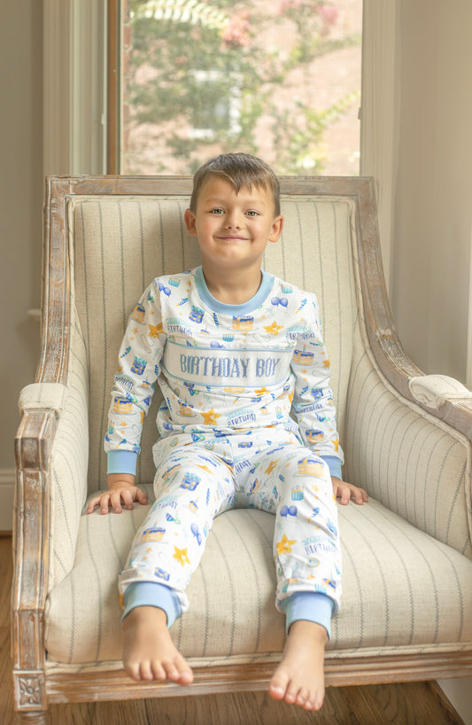 Boy’s Smocked Birthday Pajamas