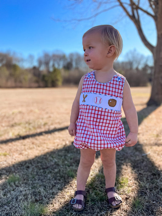 Boy’s Smocked Baseball Bubble