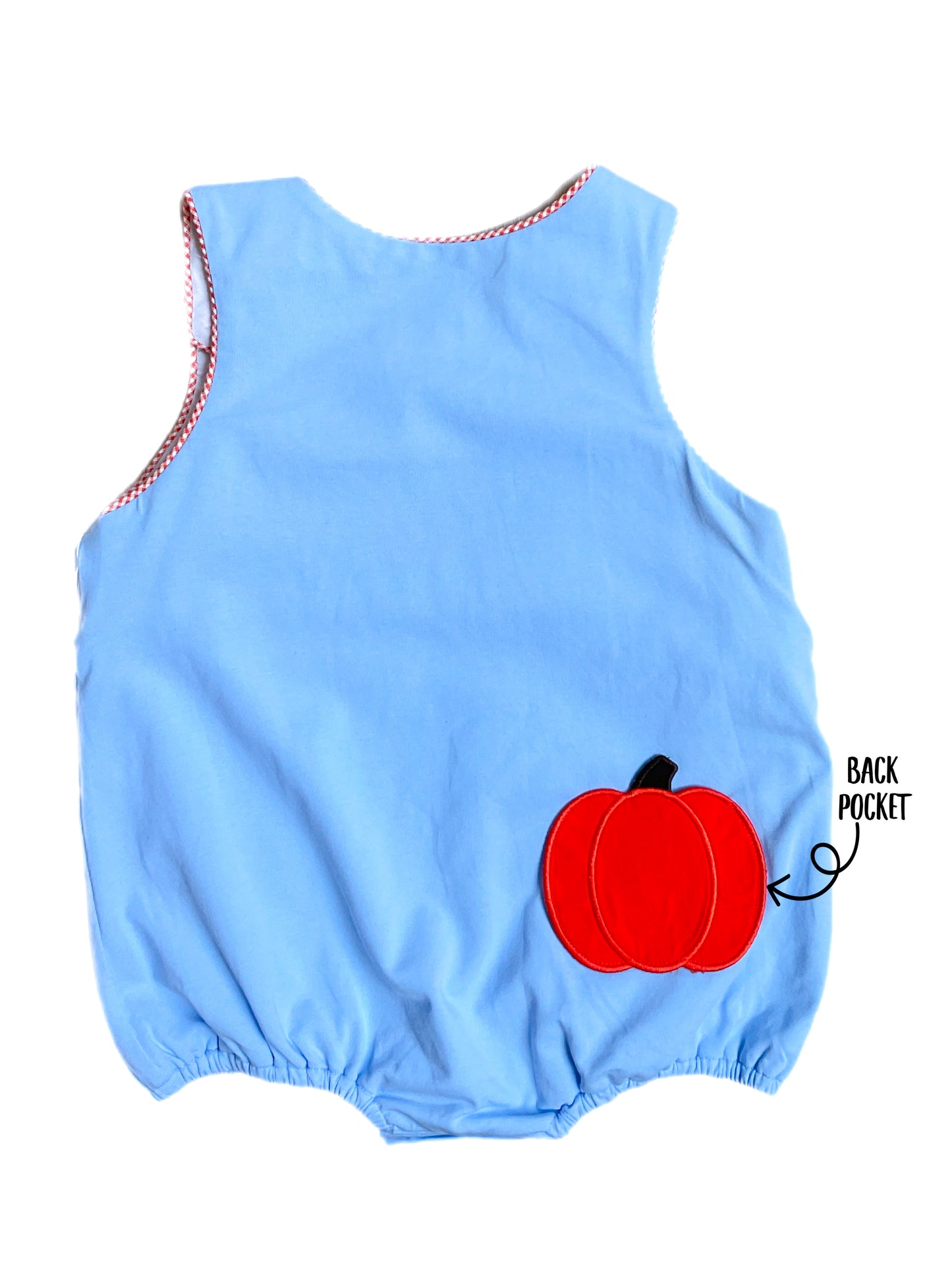 boy's smocked pumpkin bubble