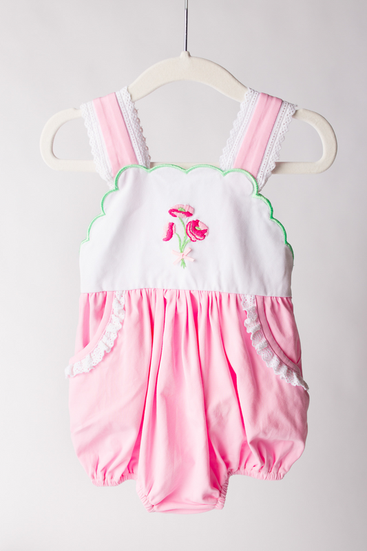 girls floral bouquet bubble outfit