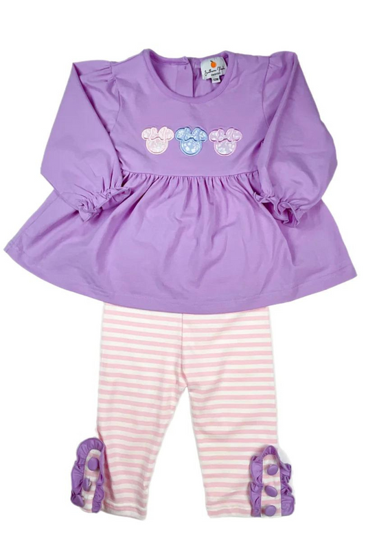 Girl's Mouse Pant Set Outfit