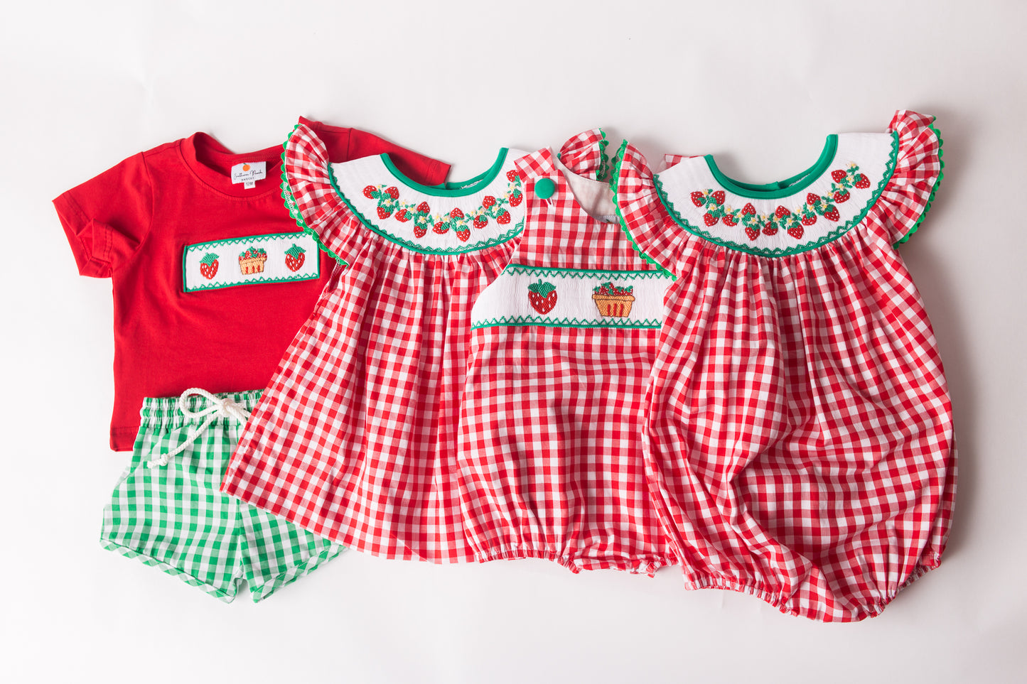 Smocked Strawberries Girl outfit