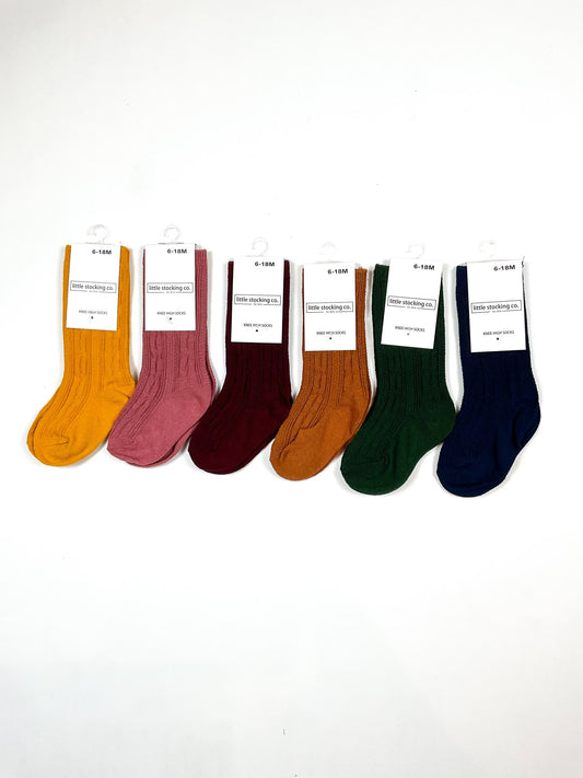 Little Stocking Co. Cable Knit Knee High Socks