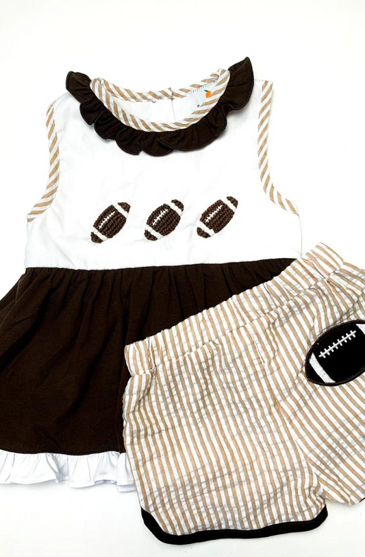 girls football short set