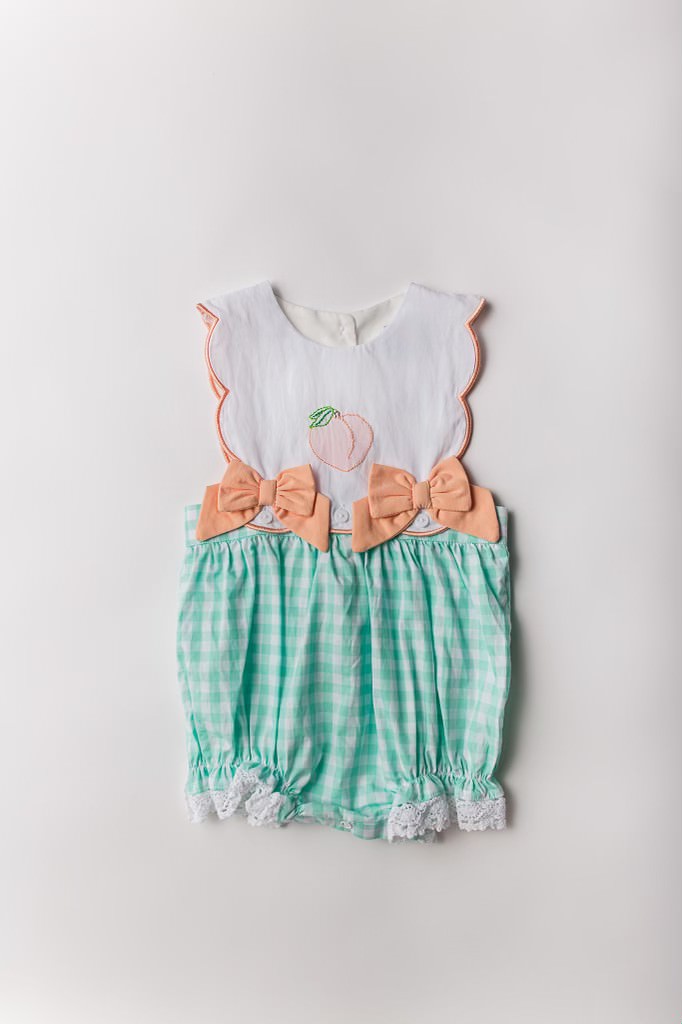 girls peach bubble toddler baby