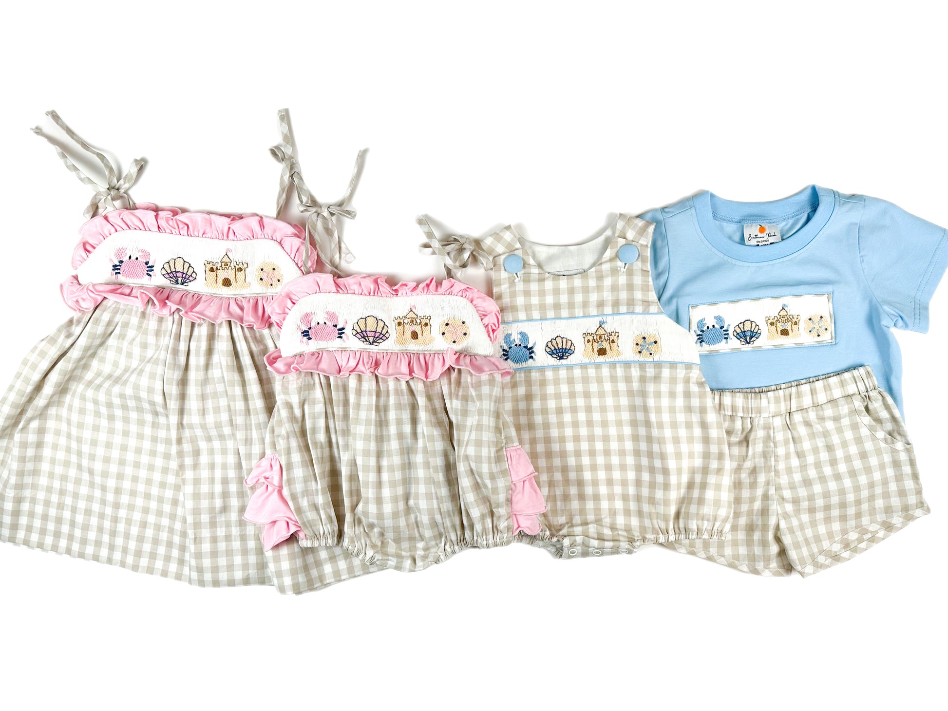 Girl's Smocked Beach Dress Southern Peach Smocks, LLC Girl's Smocked Beach Dress Southern Peach Smocks, LLC