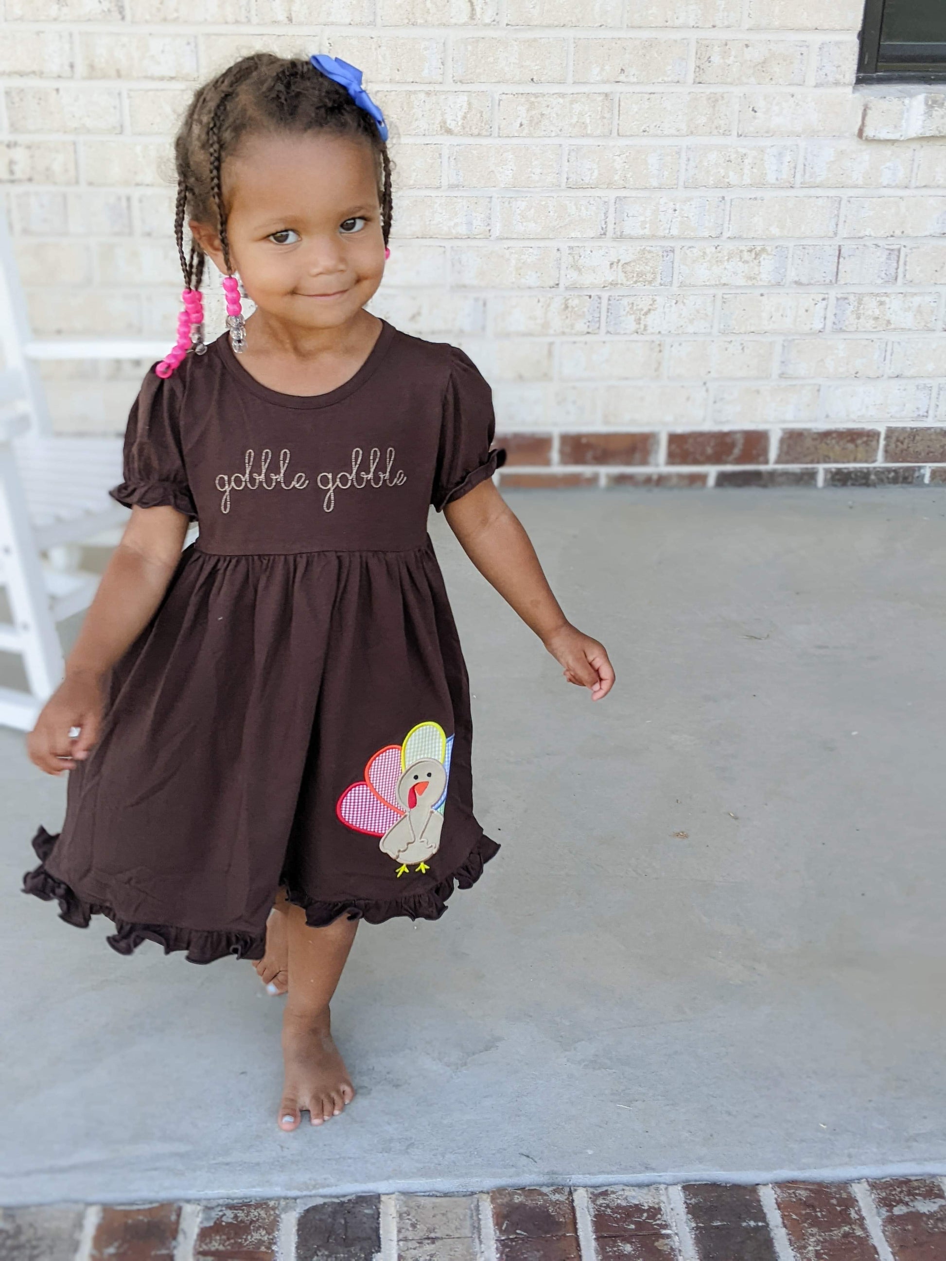 Girl's Thanksgiving Turkey Dress Girl's Thanksgiving Turkey Dress