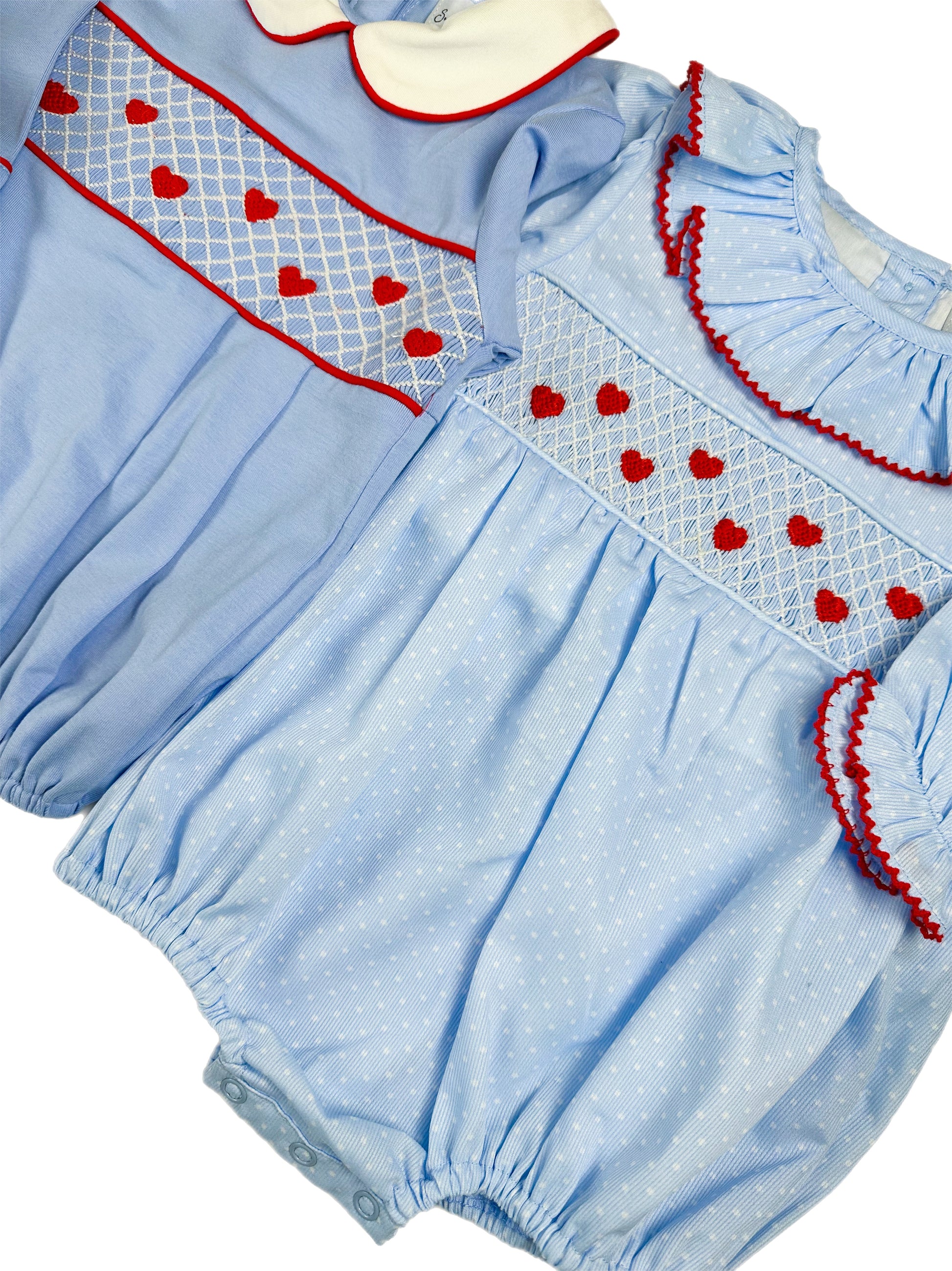 smocked valentines dress Valentine 2025 Red Dress Wholesale Smocked Clothing Petit Bebe Color Smocked Valentine Truck Longall 3T