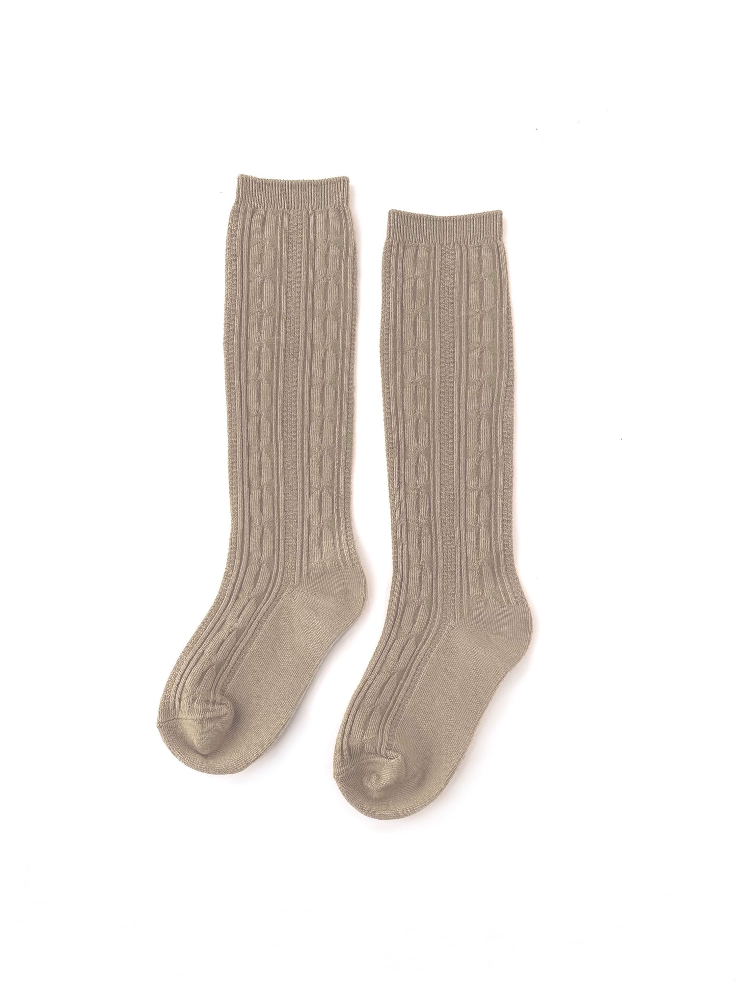 Little Stocking Co. Neutral Cable Knit Knee High Socks
